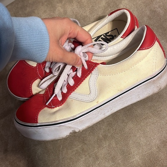 Vans Retro Sport- Suede Racing Red classic white sneakers size 6 - Picture 3 of 13